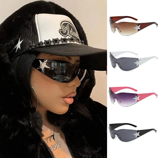 Wrap Around Star Sunglasses Oversized