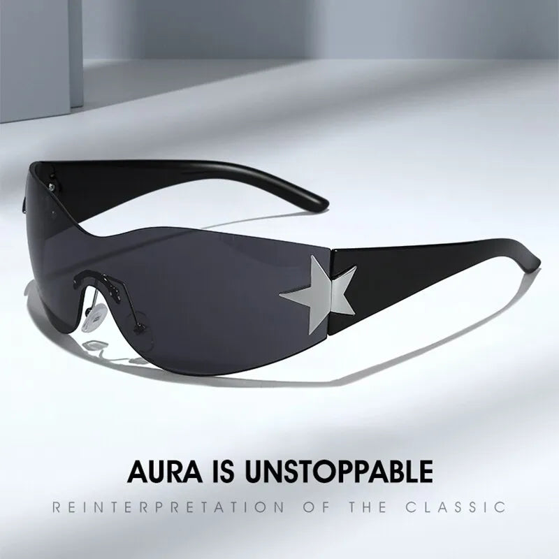 Wrap Around Star Sunglasses Oversized