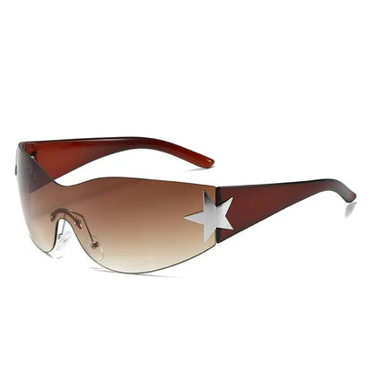 Wrap Around Star Sunglasses Oversized